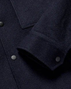 Discount Charles Tyrwhitt Wool Harrington Jacket - Navy
