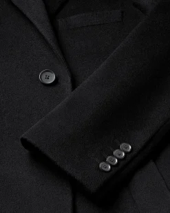 Best Charles Tyrwhitt Wool Overcoat - Black