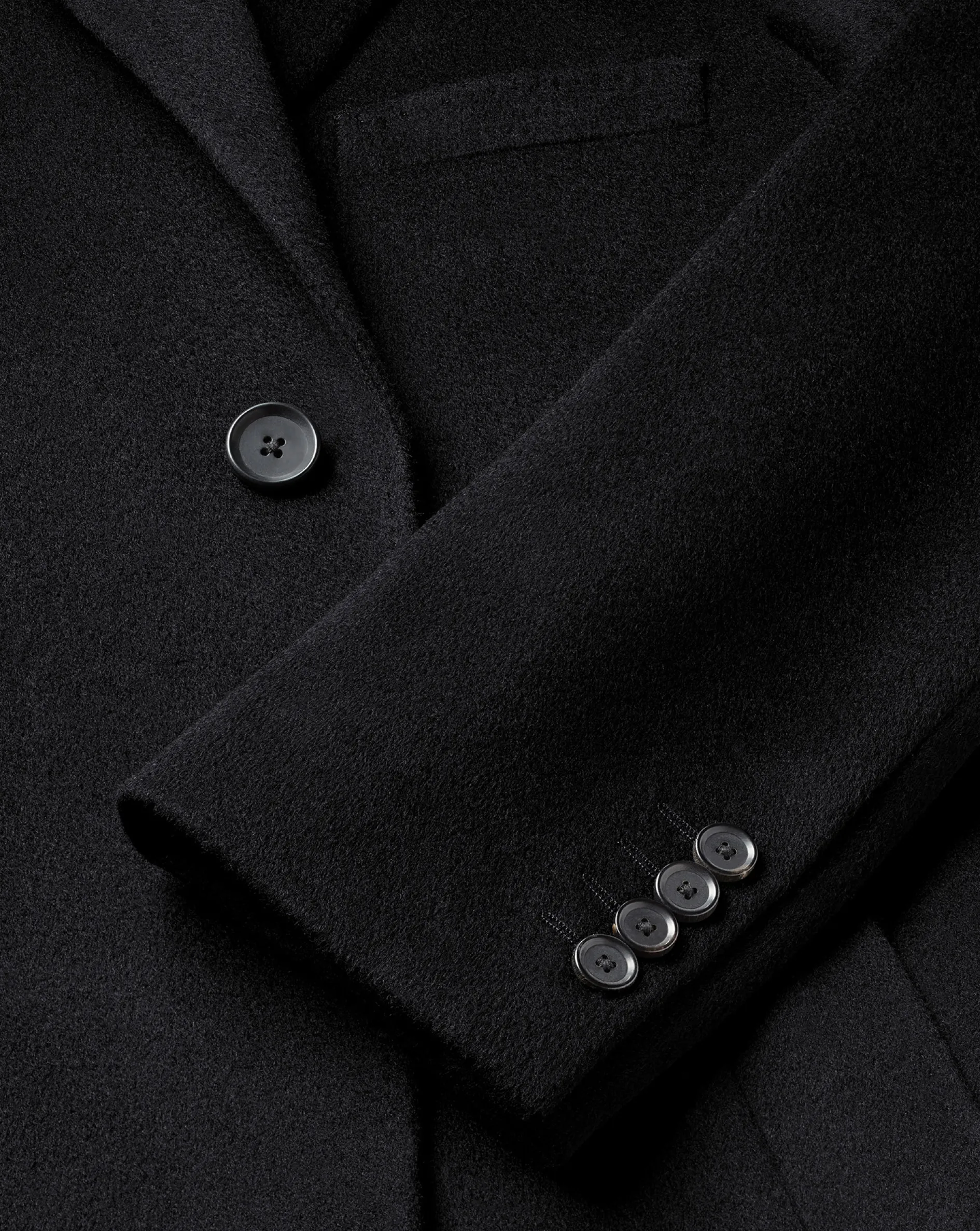 Best Charles Tyrwhitt Wool Overcoat - Black