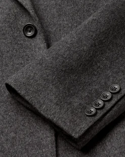 Sale Charles Tyrwhitt Wool Overcoat - Dark Grey