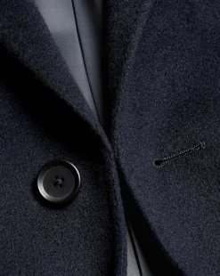 New Charles Tyrwhitt Wool Overcoat - Navy