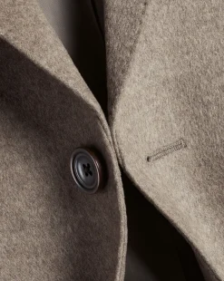Discount Charles Tyrwhitt Wool Overcoat - Oatmeal