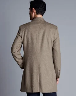Discount Charles Tyrwhitt Wool Overcoat - Oatmeal