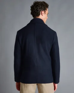 Flash Sale Charles Tyrwhitt Wool Peacoat - Navy