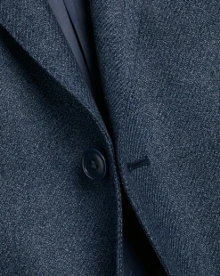 Clearance Charles Tyrwhitt Wool Silk Texture Jacket - Ocean Blue