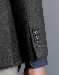 New Charles Tyrwhitt Wool Texture Jacket - Grey