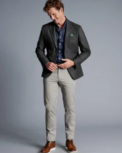 New Charles Tyrwhitt Wool Texture Jacket - Grey
