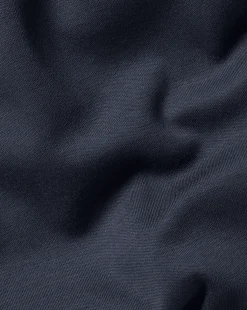 Shop Charles Tyrwhitt Zip-Neck Jersey Polo - Navy
