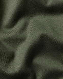 Hot Charles Tyrwhitt Zip-Neck Jersey Polo - Green Olive